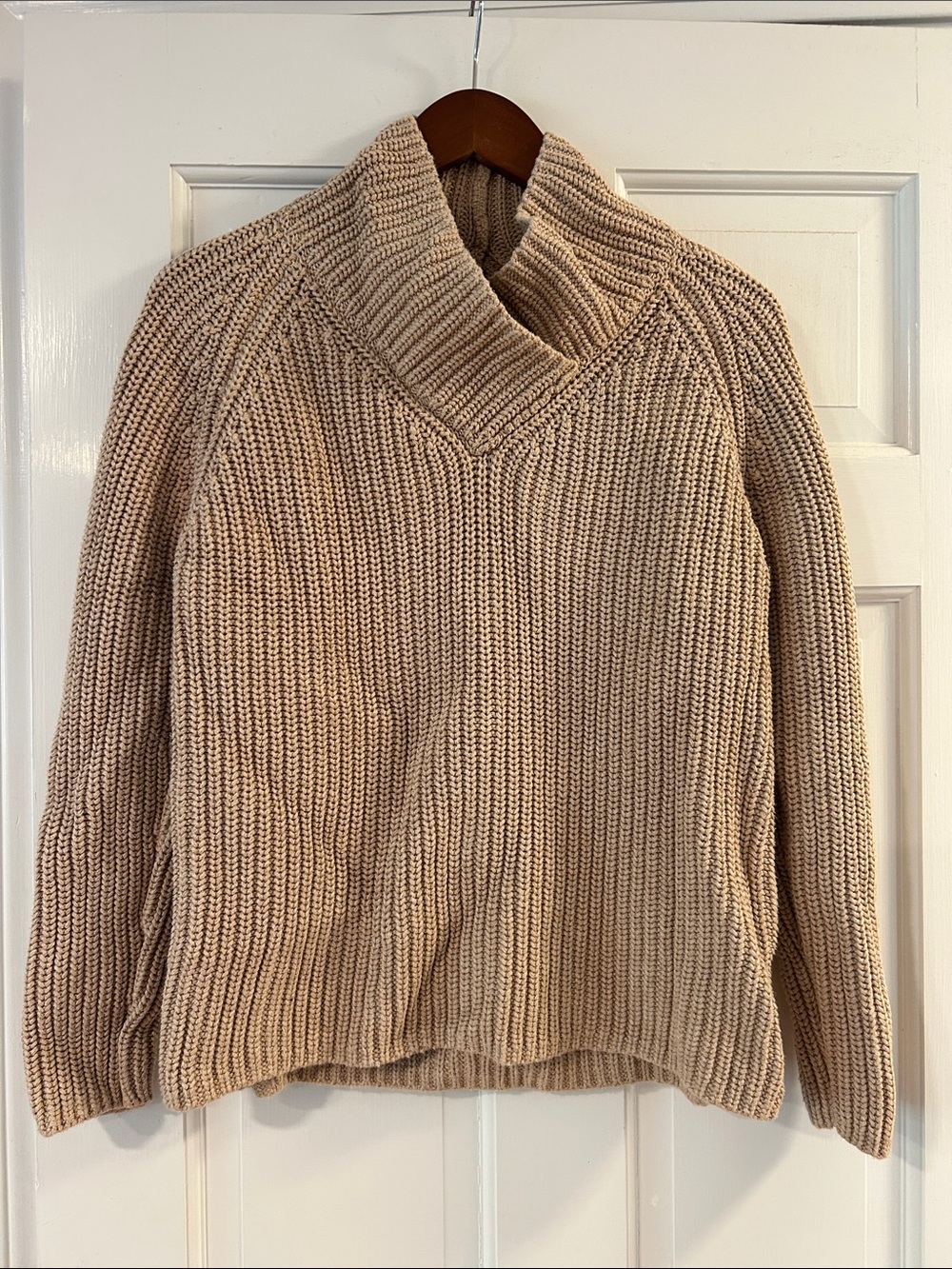 J. McLaughlin Women's Chunky Cowl Sweater — Tan
